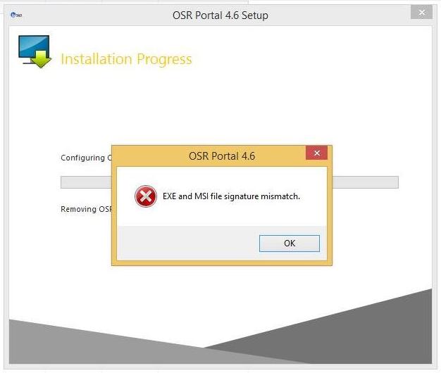 Uninstalling Portal Exe And Msi File Signature Mismatch Solver Support
